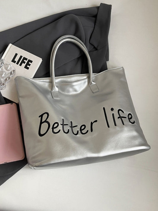 BETTER LIFE PU Leather Tote Bag-BT8D