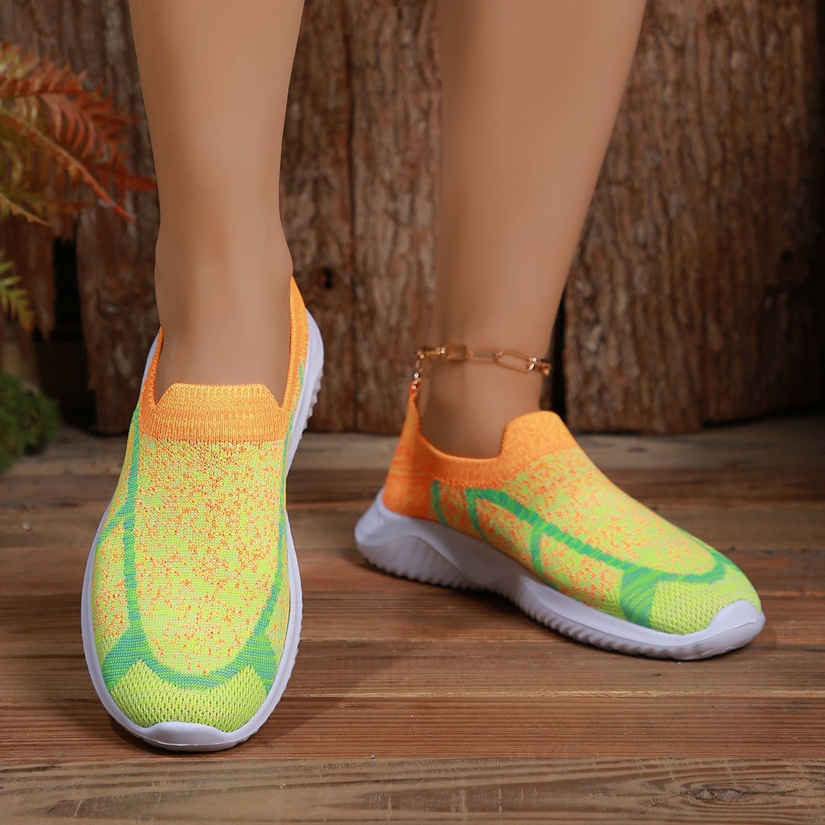 Breathable Mesh Round Toe Sneakers-BT8D