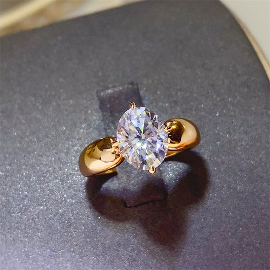 2 Carat Moissanite 925 Sterling Silver Ring-BT8D