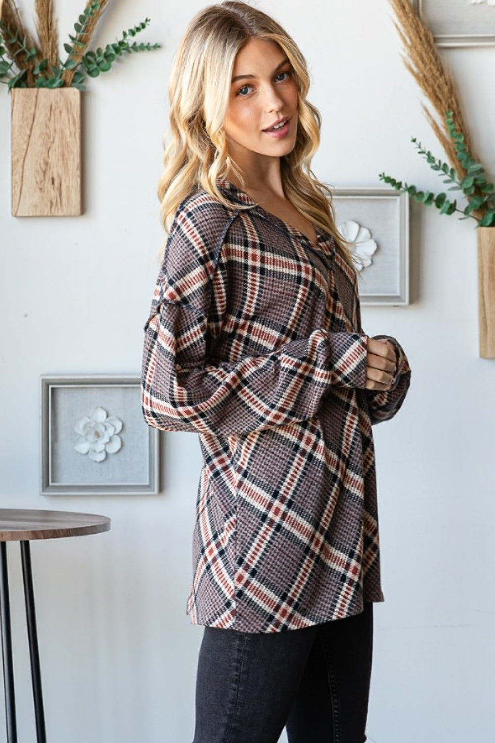Heimish Plaid Side View