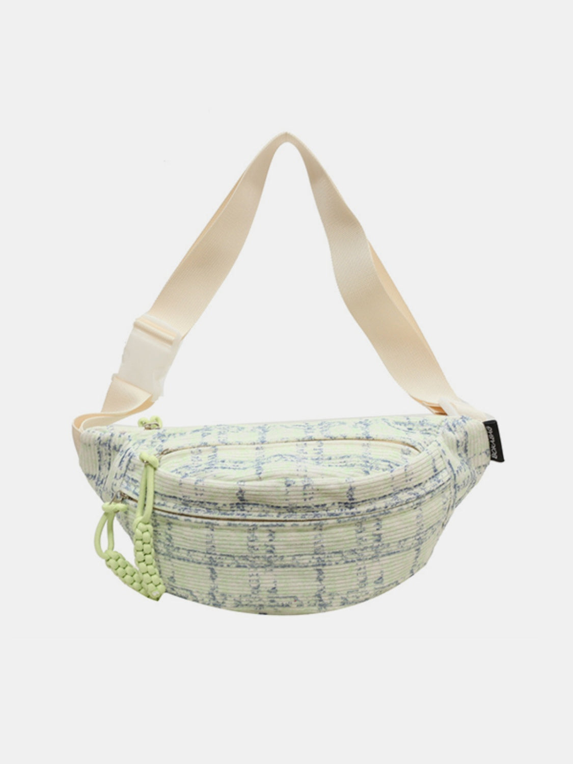 Contrast Plaid Polyester Crossbody Bag-BT8D