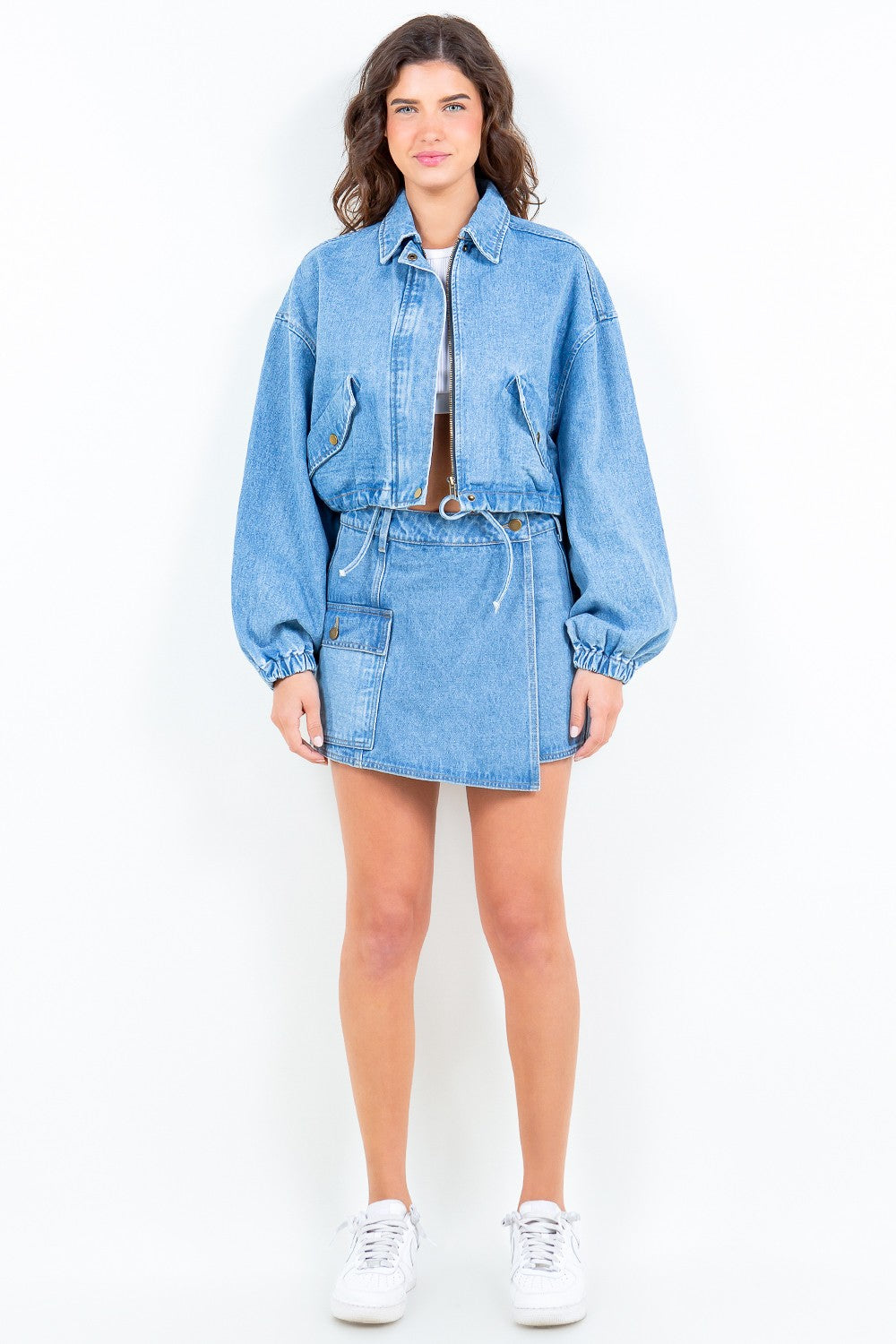 American Bazi Cargo Pocket Denim Skort-BT8D