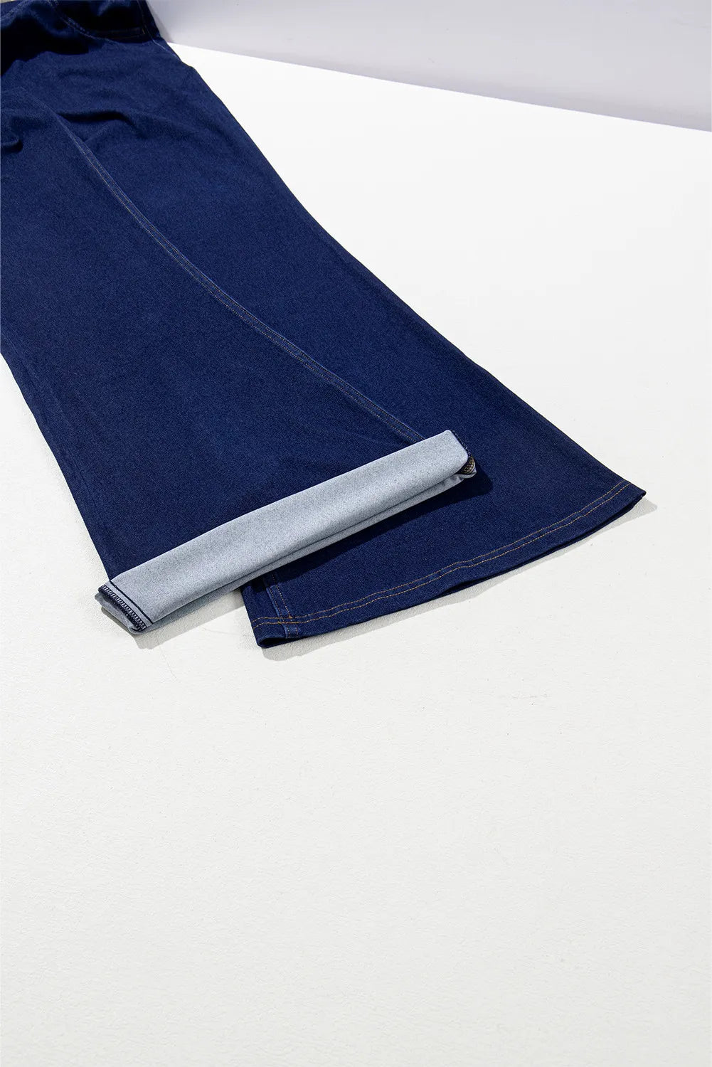 Asymmetric Waist Flare Jeans-BT8D