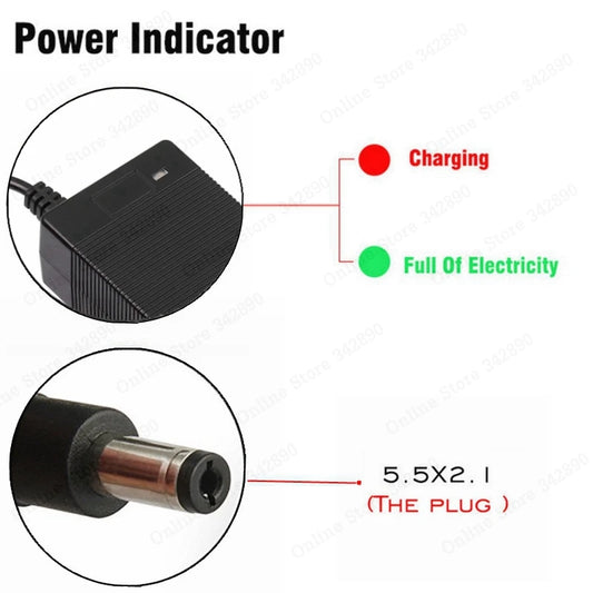 36V 2A battery charger Output 42V 2A Charger Input 100-240 VAC Lithium Li-ion Li-poly Charger For 10Series 36V Electric Bike-BT8D
