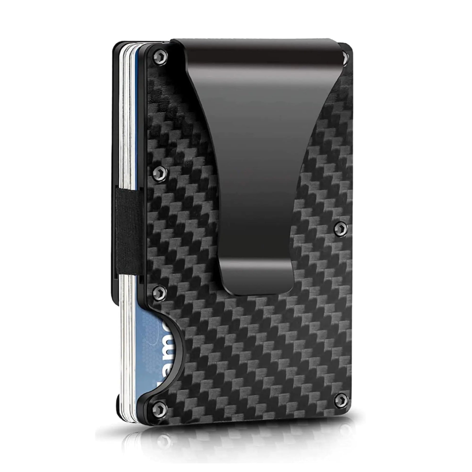 Carbon Fiber Minimalist Credit Card Holder & Money Clip Wallet for Men-BT8D