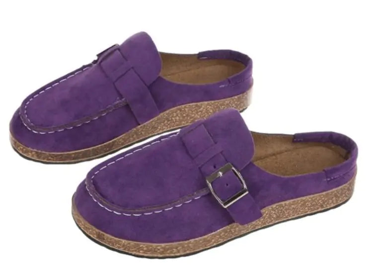 Round-Toe Low-Heel Women's Sandals Colorful