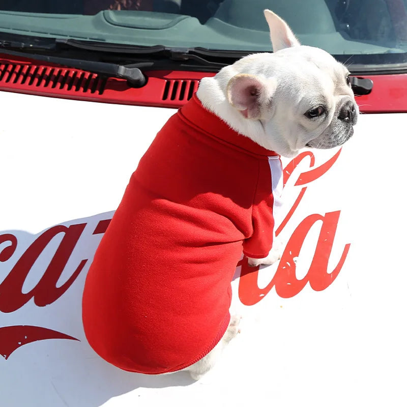 Baseball Dog Jacket Winter Dog Clothes for Small Medium Dogs Puppy Pet Vest French Bulldog Sweatshirt Chihuahua Costume Pug Coat-BT8D