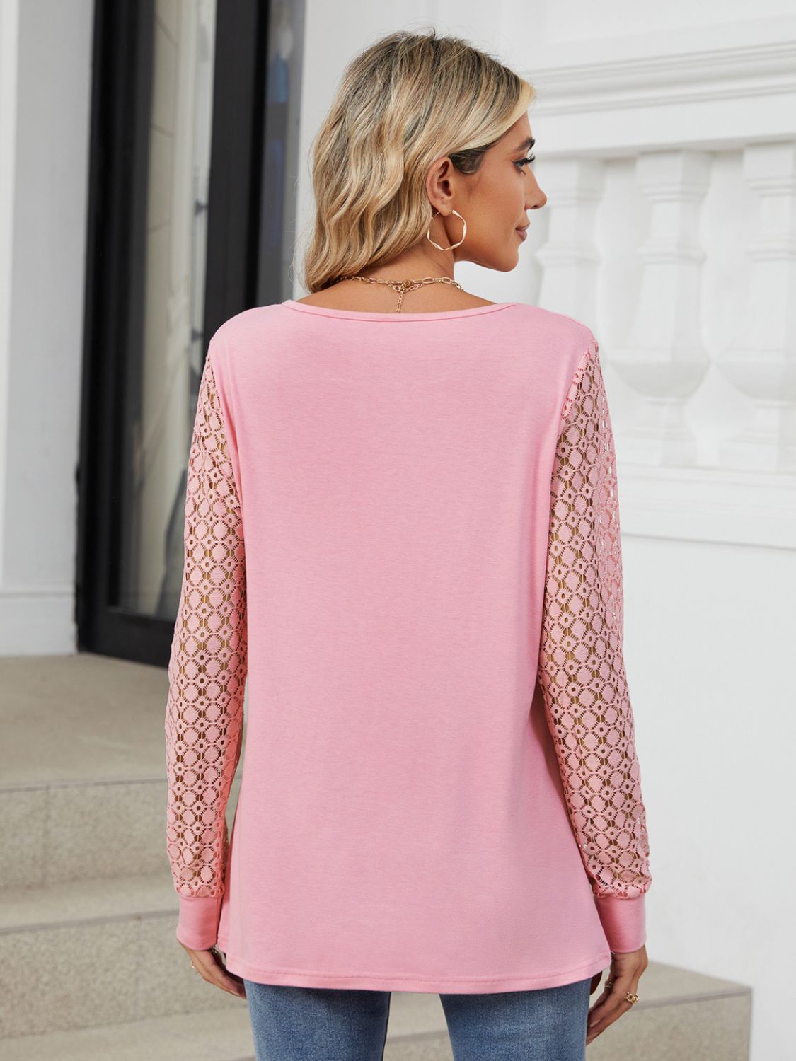 Cutout Round Neck Long Sleeve T-Shirt-BT8D