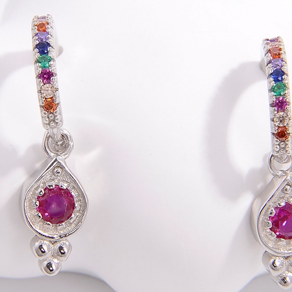 925 Sterling Silver Inlaid Zircon Earrings-BT8D