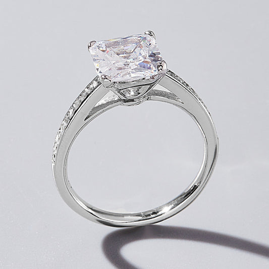925 Sterling Silver Zircon Ring-BT8D