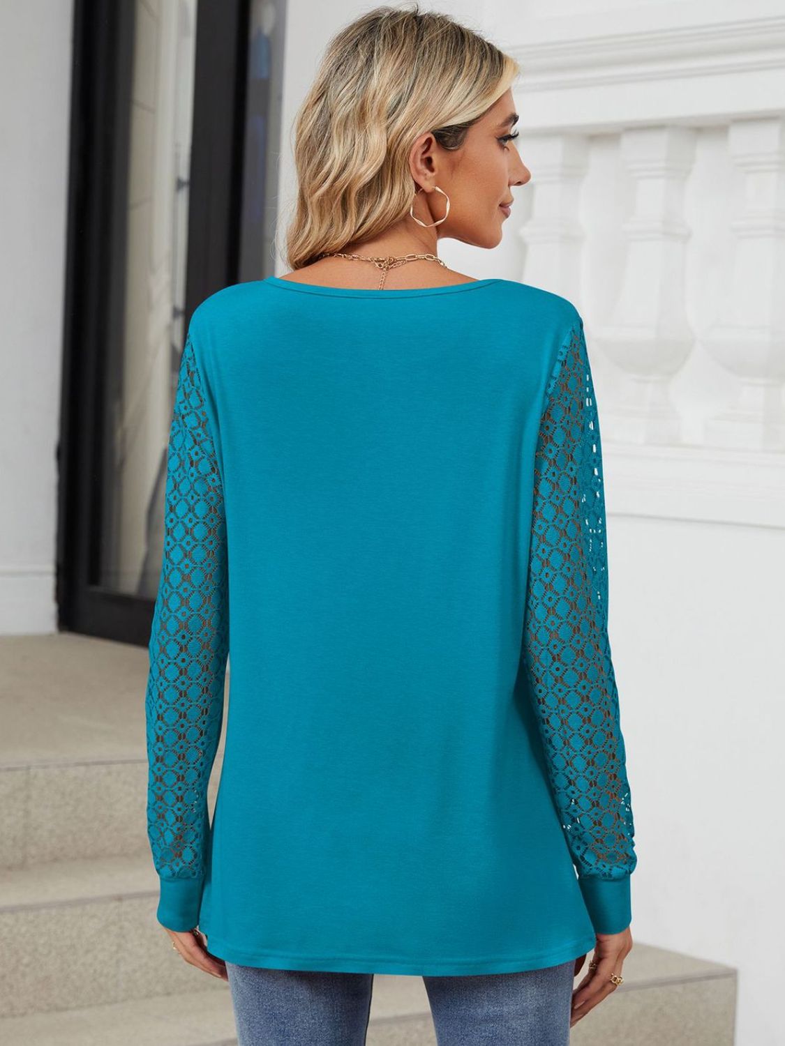 Cutout Round Neck Long Sleeve T-Shirt-BT8D