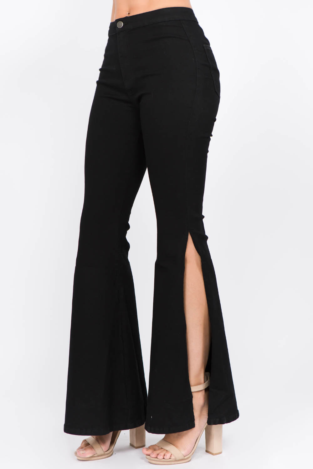 American Bazi Side Slit Flare Jeans-BT8D
