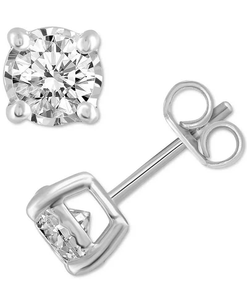 2-Pc. Set Diamond Solitaire Pendant Necklace & Matching Stud Earrings (5/8 Ct. T.W.) in 14K Gold-BT8D