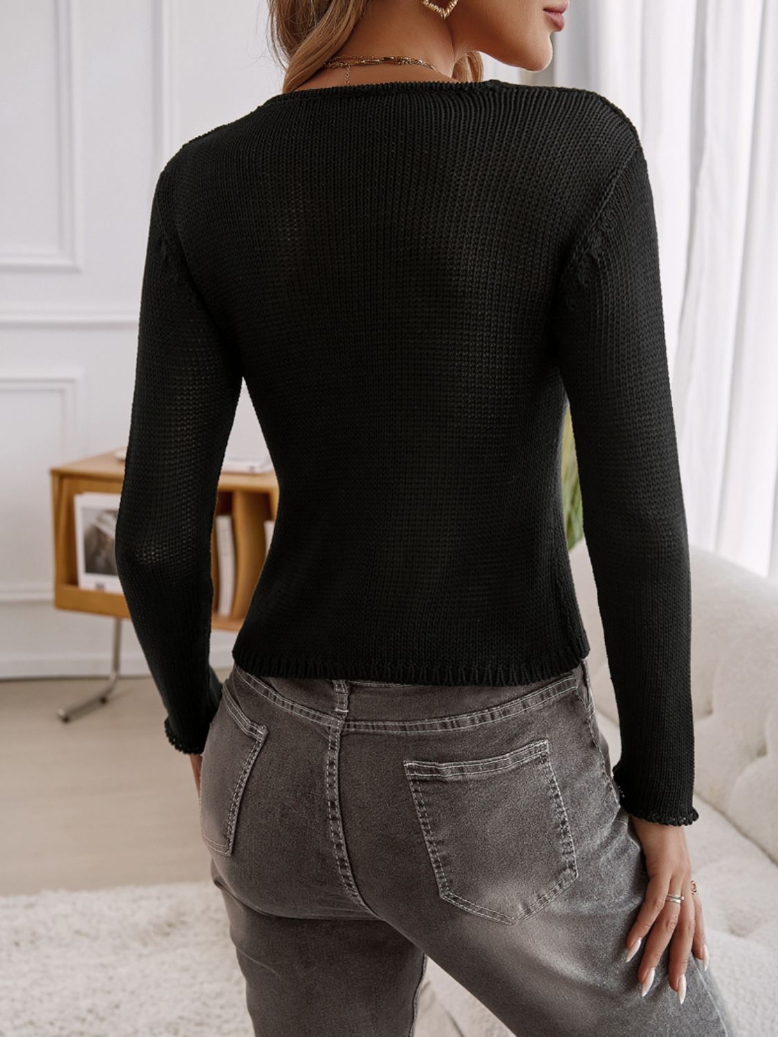 Devine Long Sleeve Cropped Cardigan-BT8D