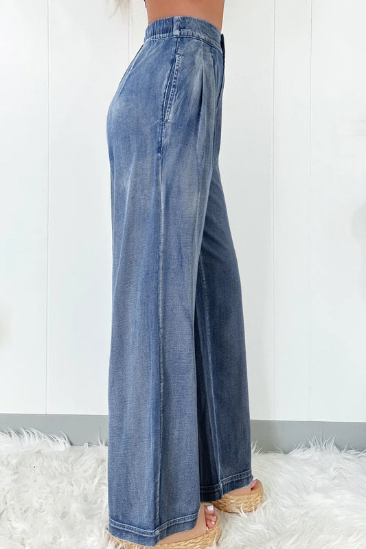 High Waist Wide Leg Jeans Side View