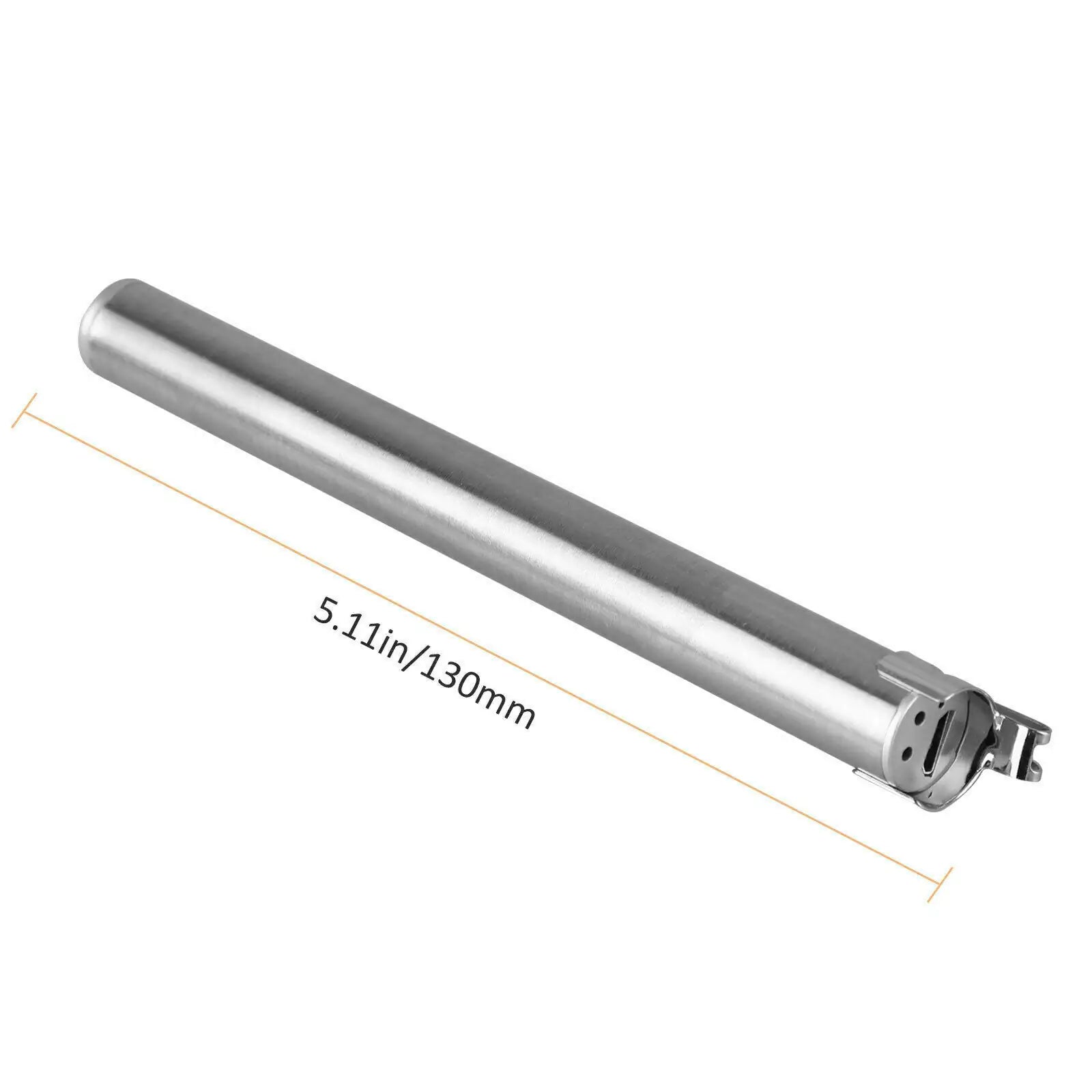 5" LED USB Rechargeable Mini Tactical Flashlight Stainless Steel Torch Pen Light-BT8D
