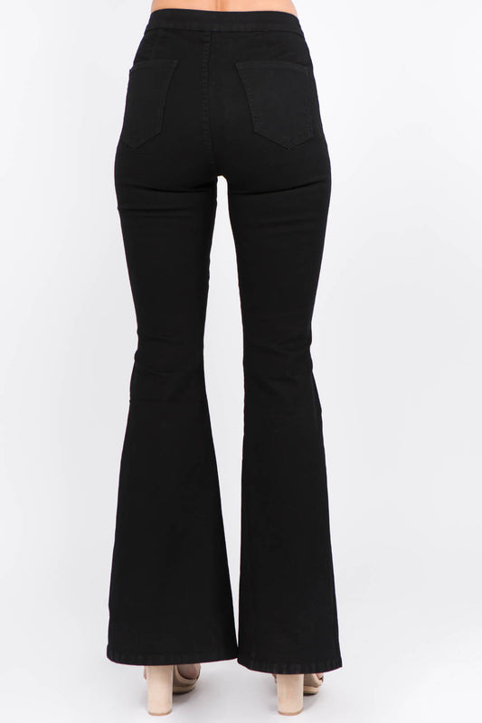 American Bazi Side Slit Flare Jeans-BT8D