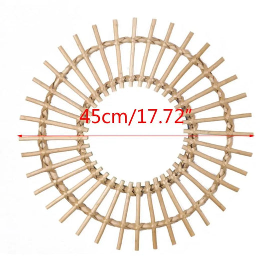 Rattan Round Wall Hang Makeup Mirror