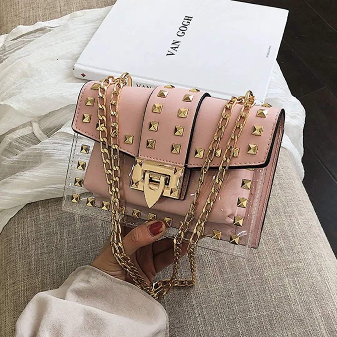 Betty Shoulder Bag -Clear/Rose-BT8D