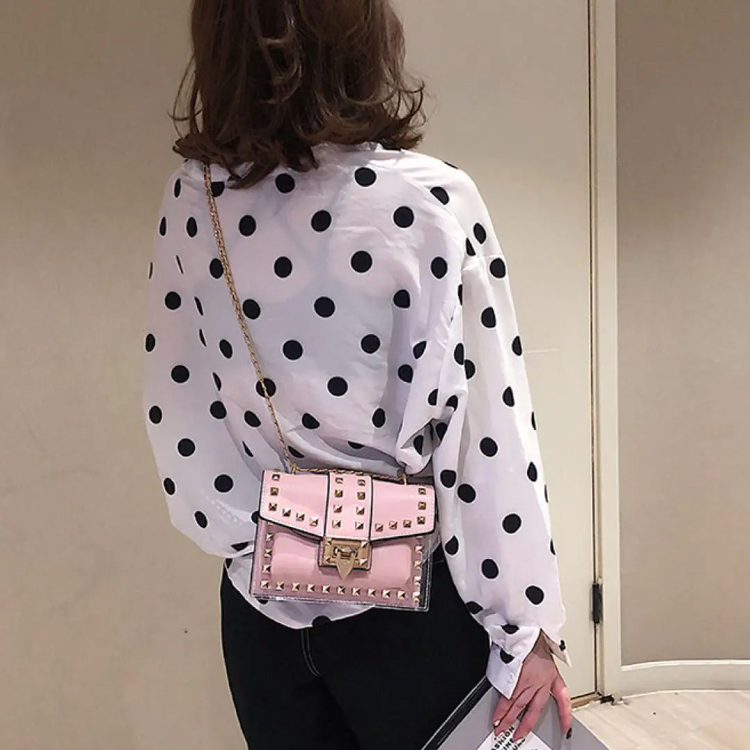 Betty Shoulder Bag -Clear/Rose-BT8D